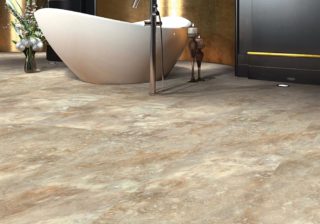 Camden Road stone-look pet friendly vinyl flooring