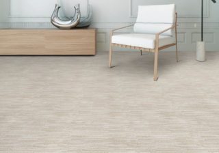 Tan patterned pet friendly carpet