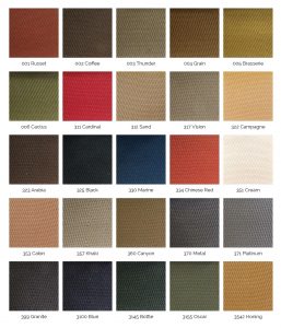 Fabric border color options