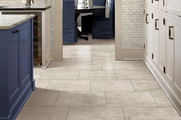 Guildford stone-look porcelain tile in a kitchen